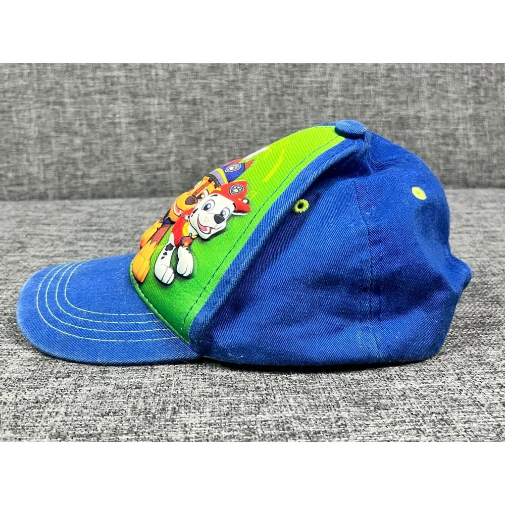 Nickelodeon Paw Patrol Boys Blue Lime Green Chase Marshall Snapback Hat Cap